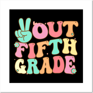 Peace Out Fifth 5th Grade Last Day School Graduation Posters and Art